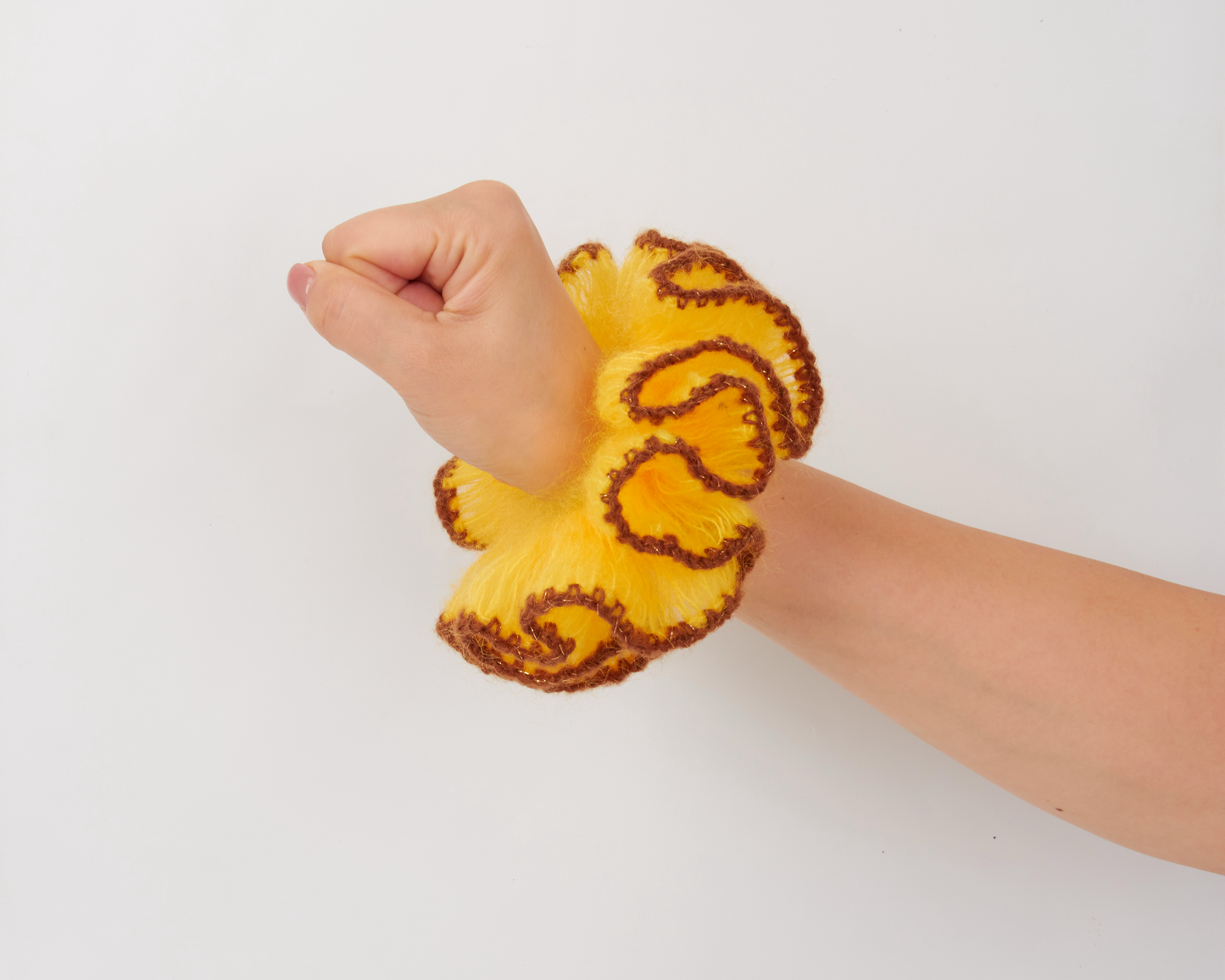 Angora Scrunchie Mohair Handmade Scrunchie-XL