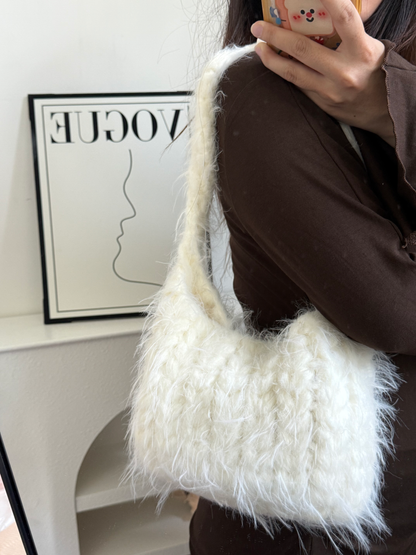 Wheat-shaped marshmallow Crochet bag