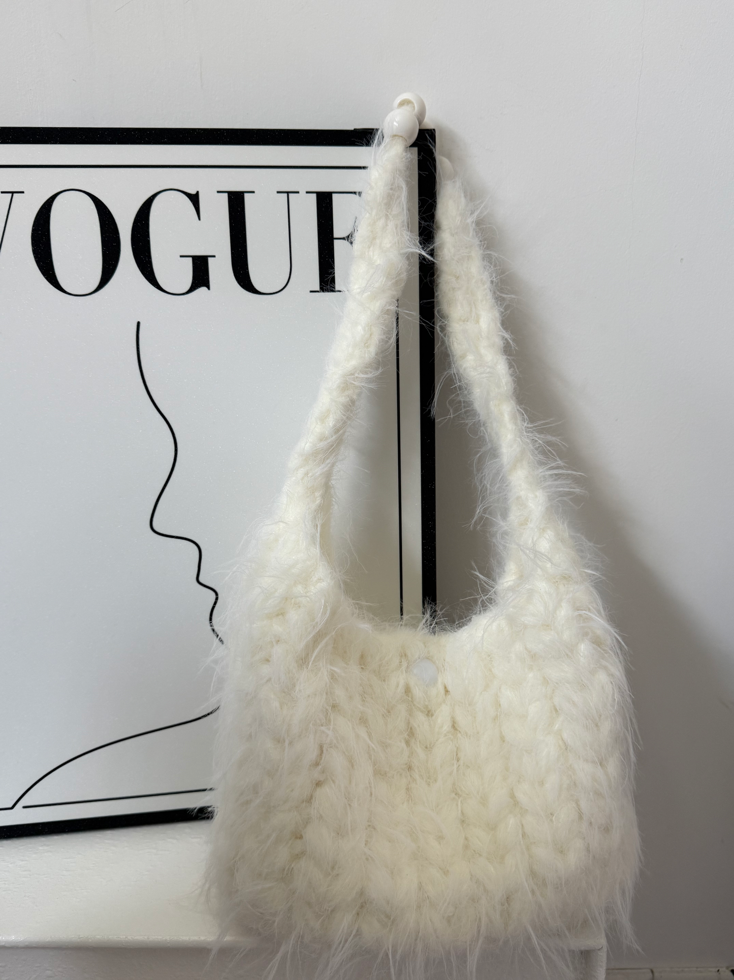 Wheat-shaped marshmallow Crochet bag