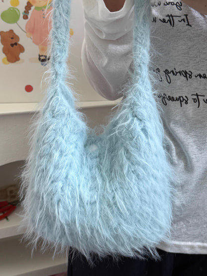 Wheat-shaped marshmallow Crochet bag