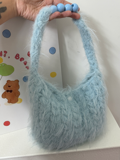 Wheat-shaped marshmallow Crochet bag