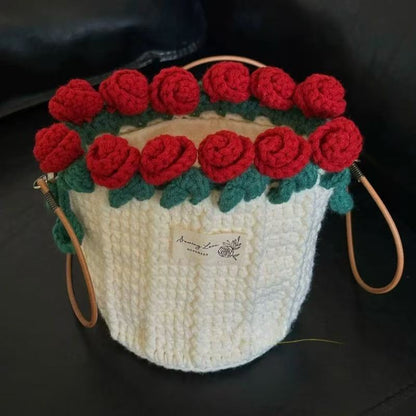 Crochet Rose Bag