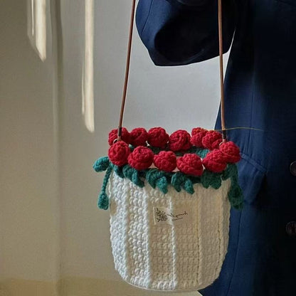 Crochet Rose Bag