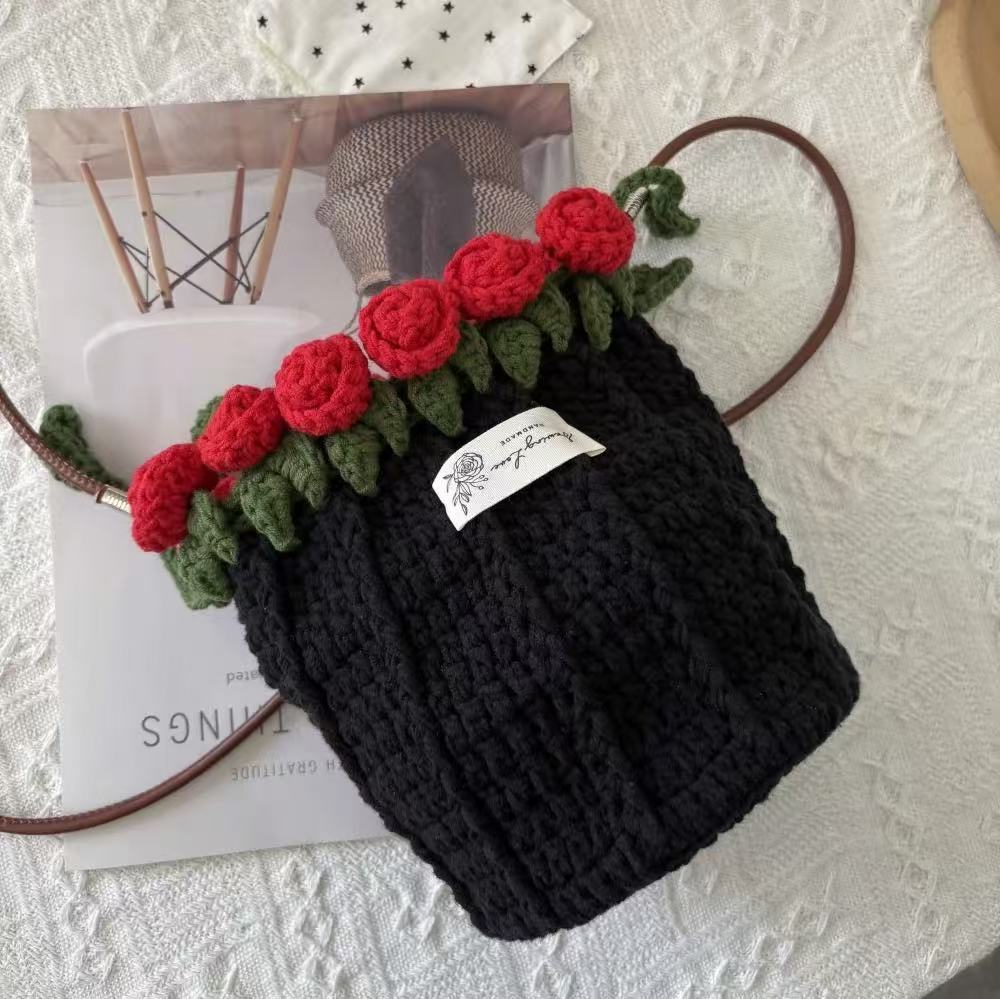 Crochet Rose Bag