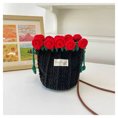 Crochet Rose Bag