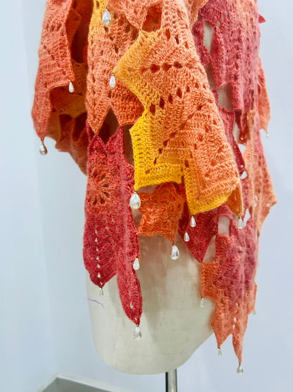 Handmade shawl - maple leaf