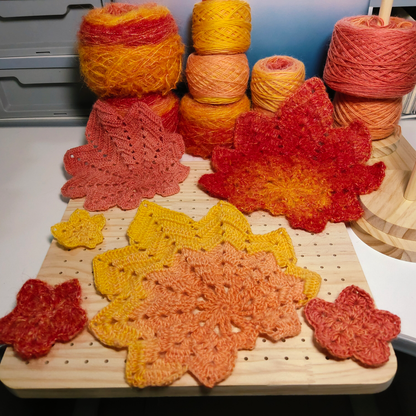 Handmade shawl - maple leaf