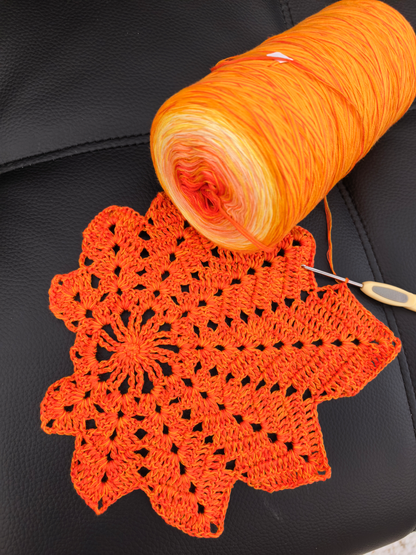 Handmade shawl - maple leaf