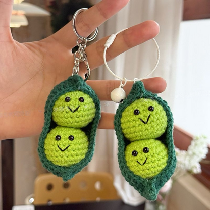 Handmade crochet -pea pod