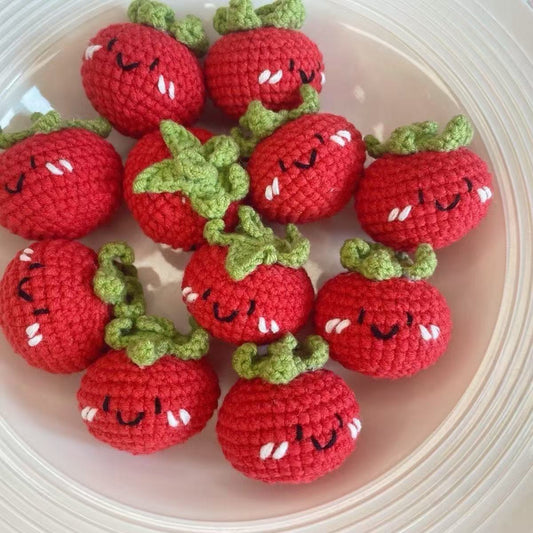 Hand-crocheted tomato