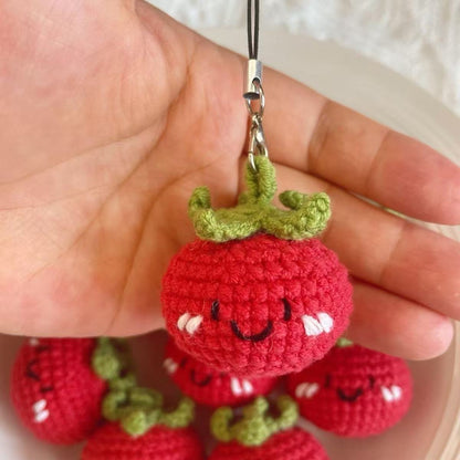 Hand-crocheted tomato